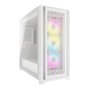 Corsair iCUE 5000D RGB Airflow Torre Media Blanca ATX con Ventana de Vidrio Templado para Gaming, Control de Ventiladores y RGB
