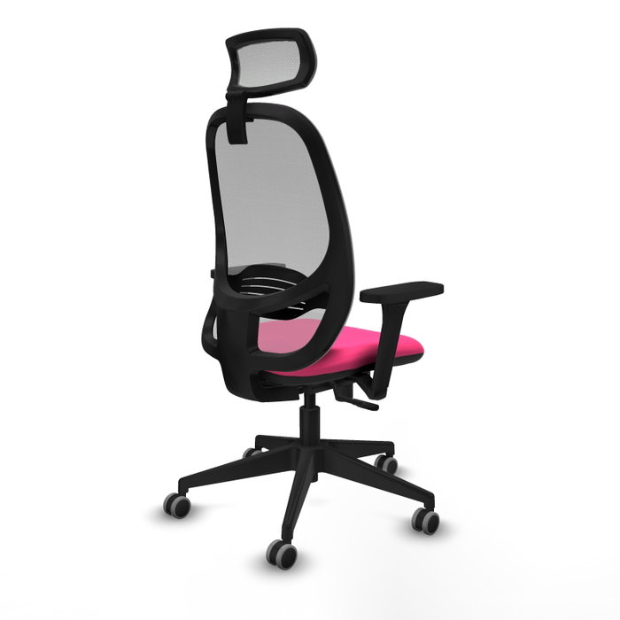 PIQUERAS Y CRESPO Silla de oficina Cilanco con Mecanismo Sincro Rosa y Gris