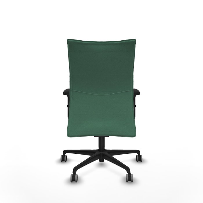 PIQUERAS Y CRESPO Silla Albacete confidente Verde esmeralda con mecanismo Sincro y brazos 2D