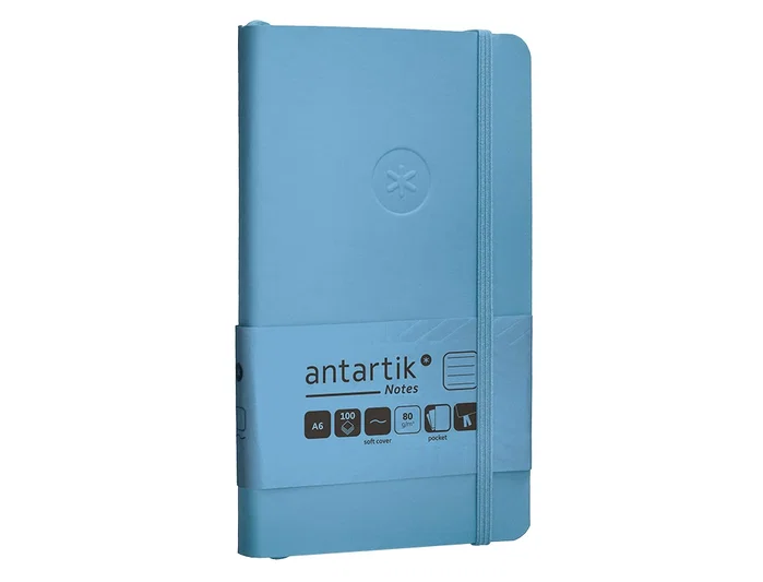 Antartik A6 Cuaderno Tapa Blanda Rayas Azul Claro 100 Hojas 80gr FSC Antartik A6 Cuaderno Tapa Blanda Rayas Azul Claro 100 Hojas 80gr FSC