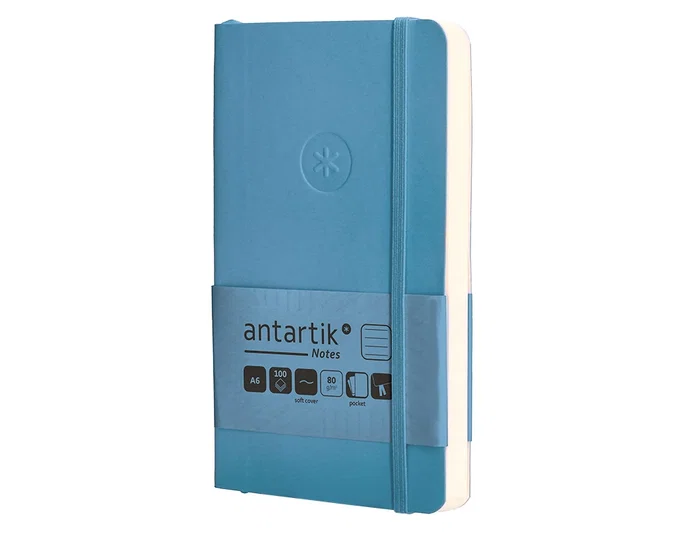 Antartik A6 Cuaderno Tapa Blanda Rayas Azul Claro 100 Hojas 80gr FSC Antartik A6 Cuaderno Tapa Blanda Rayas Azul Claro 100 Hojas 80gr FSC