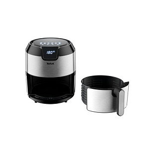 Tefal Easy Fry Deluxe EY401D Freidora de Aire Caliente 4,2L 1500W Negro Acero Inoxidable