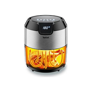 Tefal Easy Fry Deluxe EY401D Freidora de Aire Caliente 4,2L 1500W Negro Acero Inoxidable