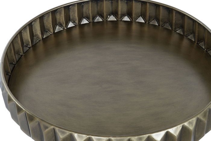 Mesita Auxiliar Moderno DKD Home Decor Dorado Negro 60 x 48 x 60 cm