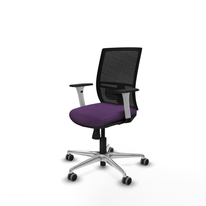 PIQUERAS Y CRESPO Silla de oficina Yunquera Morada con mecanismo Sincro