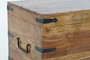 DKD Home Decor Baúl Colonial Natural Madera Maciza Acacia 79x39x34 cm Hecho a Mano