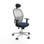 PIQUERAS Y CRESPO Silla de oficina Jorquera Azul Marino y Blanco