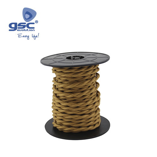 GSC Evolution Cable textil 10M (2x0.75mm) trenzado Amarillo GSC Evolution Cable textil 10M (2x0.75mm) trenzado Amarillo