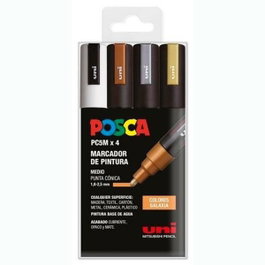POSCA Marcador PC-5M Colores Surtidos Galaxia Estuche de 4 Unidades