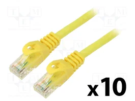 LANBERG Patch cord Cat 5e U/UTP de 2m, Amarillo