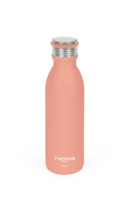 Thermosport Botella Térmica de Acero Inoxidable 1000 ml (31.5 cm alto) ideal para Deportes (6 Unidades)
