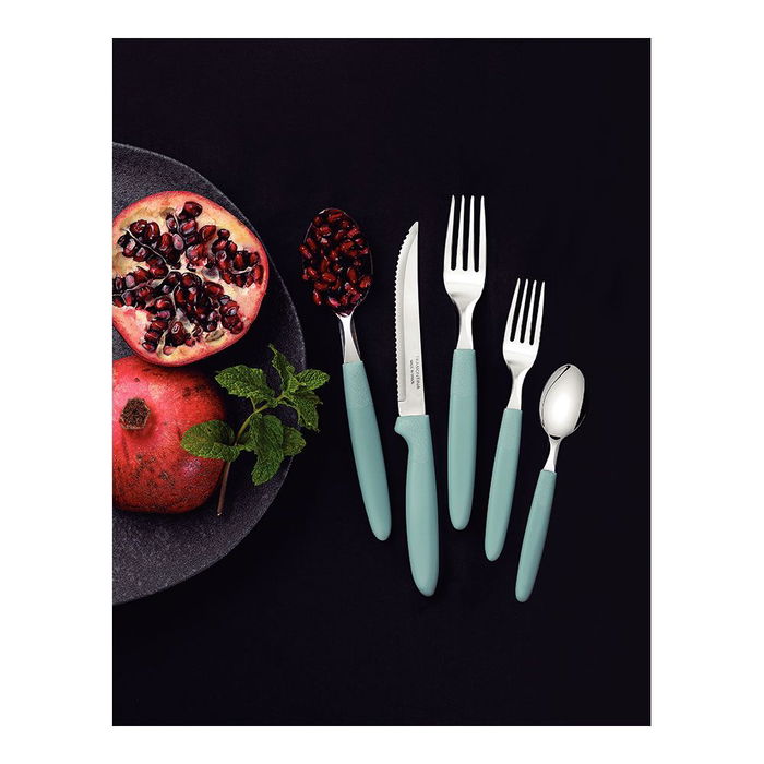 Tramontina Cubertería 30 Piezas Azul Acero Inoxidable Mango Polipropileno