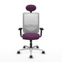 PIQUERAS Y CRESPO Silla de oficina Zulema con Mecanismo Sincro, Morado y Blanco