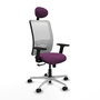 PIQUERAS Y CRESPO Silla de oficina Zulema con Mecanismo Sincro, Morado y Blanco