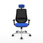 PIQUERAS Y CRESPO Silla de oficina Mardos con mecanismo Sincro, Azul y Negro