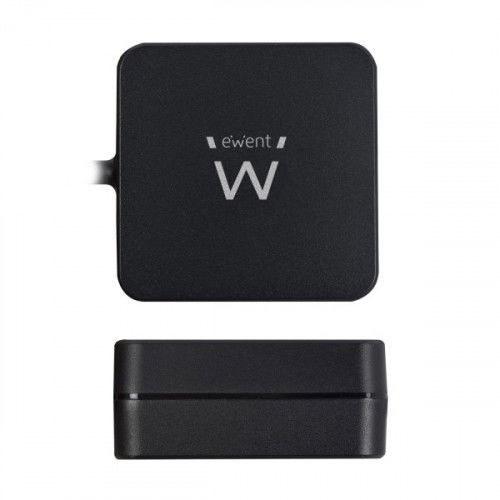Ewent EW3980 Cargador de Dispositivo Móvil Interior, 65W, USB C, Negro, 3m
