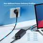 Ewent EW3980 Adaptador de Corriente para Portátil USB Tipo-C 65W Ultra Compacto con Protecciones (Sobrevoltaje, Cortocircuito)