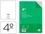 Liderpapel Recambio de hojas tamaño cuarto, 100 hojas, 60g, liso sin margen, 6 taladros
