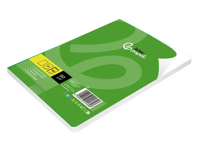 Liderpapel Recambio de hojas tamaño cuarto, 100 hojas, 60g, liso sin margen, 6 taladros