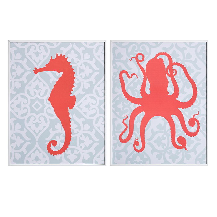 Cuadro Impresión Pulpo 2/M Gris-Rojo 28 X 2 X 36 cm (Set de 2) Cuadro Impresión Pulpo 2/M Gris-Rojo 28 X 2 X 36 cm (Set de 2)