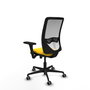 PIQUERAS Y CRESPO Silla de oficina Zulema con Mecanismo Sincro/Traslack, Amarillo y Blanco