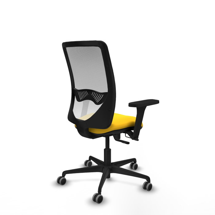 PIQUERAS Y CRESPO Silla de oficina Zulema con Mecanismo Sincro/Traslack, Amarillo y Blanco