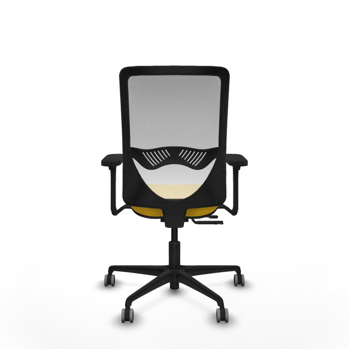 PIQUERAS Y CRESPO Silla de oficina Zulema con Mecanismo Sincro/Traslack, Amarillo y Blanco