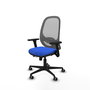 PIQUERAS Y CRESPO Silla de oficina Cilanco con mecanismo Sincro/Traslack, Azul y Gris