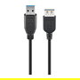 Goobay Cable Extensión USB 3.0 SuperSpeed 3 m (93999) [USB-A Macho a Hembra] Negro - USB 3.2 Gen 1, 5 Gbit/s