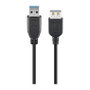 Goobay Cable de extensión USB 3.2 Gen 1 de 3 m, Negro