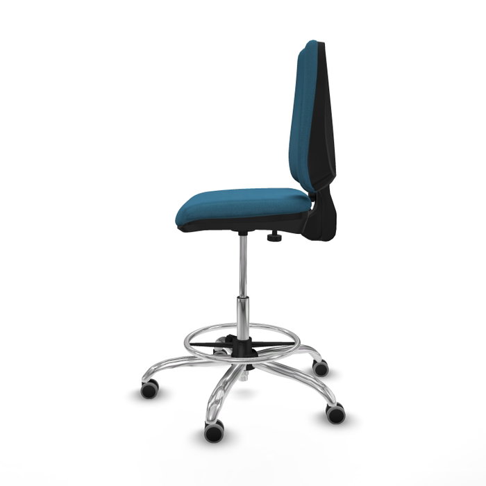 PIQUERAS Y CRESPO Taburete Elche CP Bali verde petróleo base cromada PIQUERAS Y CRESPO Taburete Elche CP Bali verde petróleo base cromada