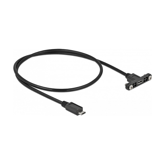 DeLOCK Cable USB 2.0 Micro-B hembra para instalación a Micro-USB B macho, 0,5 m DeLOCK Cable USB 2.0 Micro-B hembra para instalación a Micro-USB B macho, 0,5 m