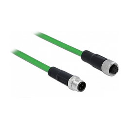 DeLOCK Cable de red M12 4 pin D-codificado con revestimiento TPU 5 m