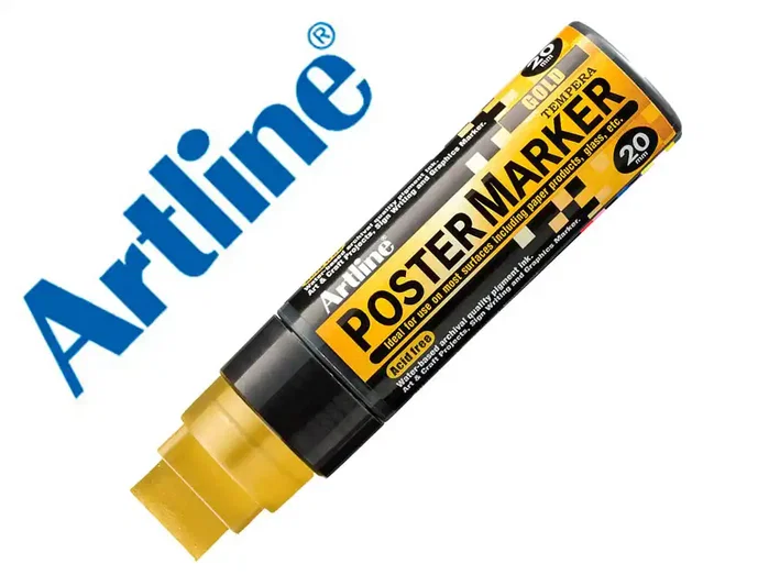 Artline Poster Marker EPP-20 punta rectangular 20 mm color oro Artline Poster Marker EPP-20 punta rectangular 20 mm color oro