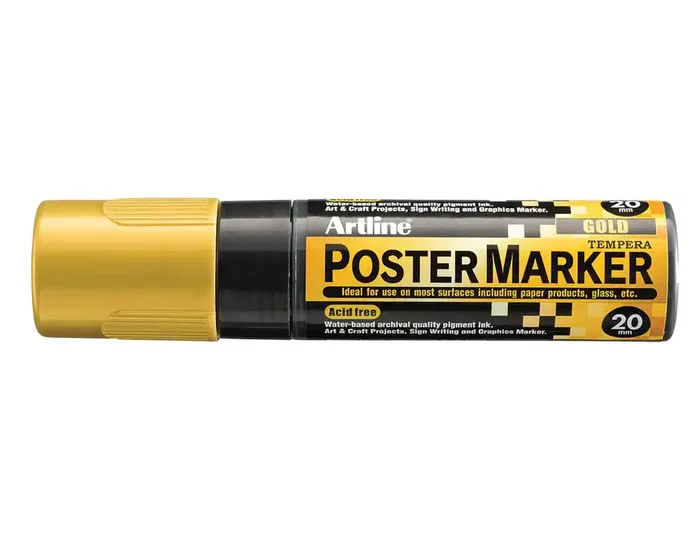 Artline Poster Marker EPP-20 punta rectangular 20 mm color oro Artline Poster Marker EPP-20 punta rectangular 20 mm color oro