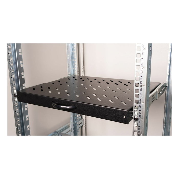 Equip EZVS-19-1-60-B Bandeja deslizante 19" para Serverschränke 60cm, 1U de altura, Color Negro