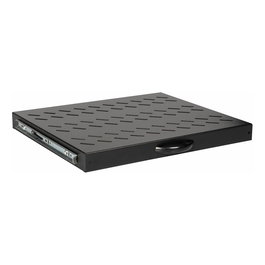 Equip EZVS-19-1-60-B Bandeja deslizante 19" para Serverschränke 60cm, 1U de altura, Color Negro