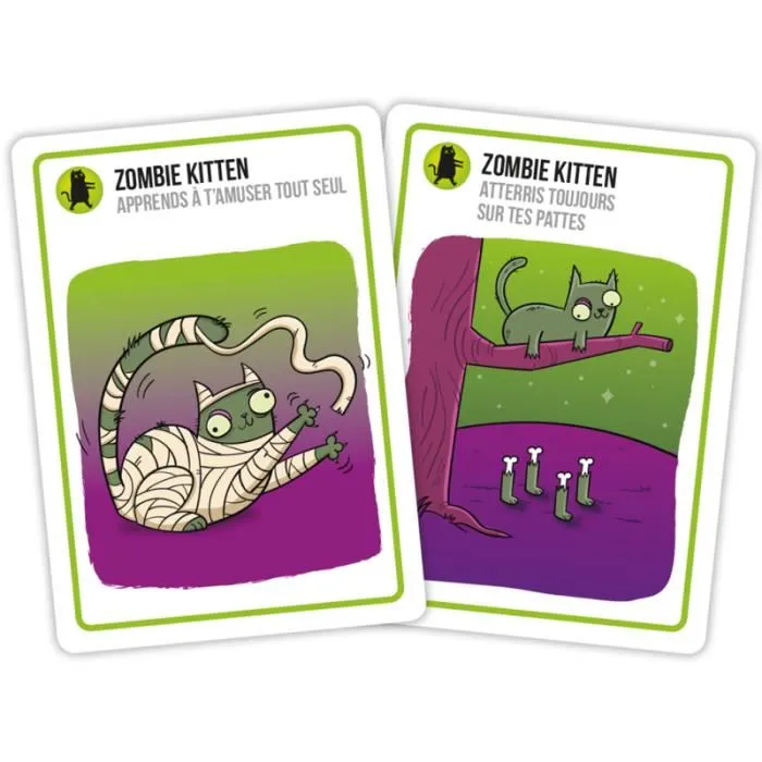 Asmodee Gatitos explosivos: gatitos zombies - Idioma francés