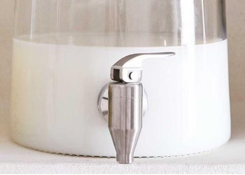 DKD Home Decor Dispensador Transparente Blanco 22 x 26.7 x 20 cm con 3L de Capacidad