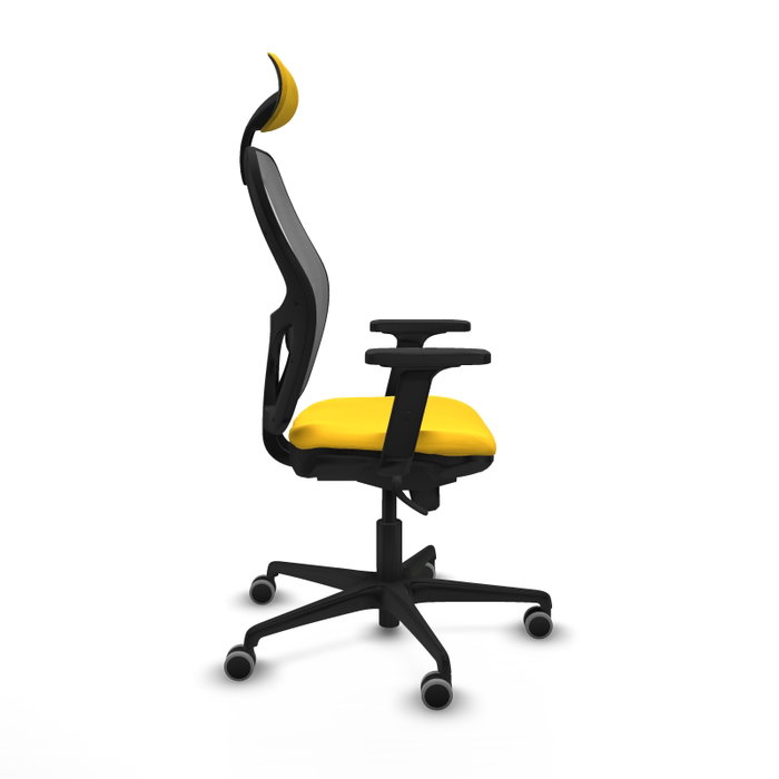 PIQUERAS Y CRESPO Silla de oficina Jorquera con mecanismo Sincro, Amarillo y Gris PIQUERAS Y CRESPO Silla de oficina Jorquera con mecanismo Sincro, Amarillo y Gris
