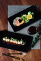 Hermia ST032002F650A000000MAKYK00 Juego de Platos de Servicio 2 Piezas Cerámica Negro 33 cm