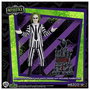 Mezco Toyz Figura Beetlejuice Traje a Rayas 5 Points 9.5 cm - Figura de Acción Coleccionable con Lápida, inspirada en la película de Tim Burton (1988)