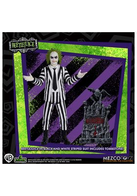 Mezco Toyz Figura Beetlejuice Striped Suit 9,5 cm 5 Points