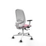PIQUERAS Y CRESPO Silla de oficina Cilanco Rosa y Blanca