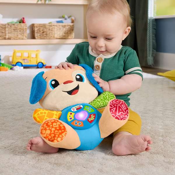Fisher-Price Peluche Perrito Ríe y Aprende con Luces y Sonidos 30,48x25,40x13,34 cm Fisher-Price Peluche Perrito Ríe y Aprende con Luces y Sonidos 30,48x25,40x13,34 cm