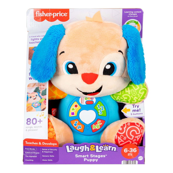 Fisher-Price Peluche Perrito Ríe y Aprende con Smart Stages