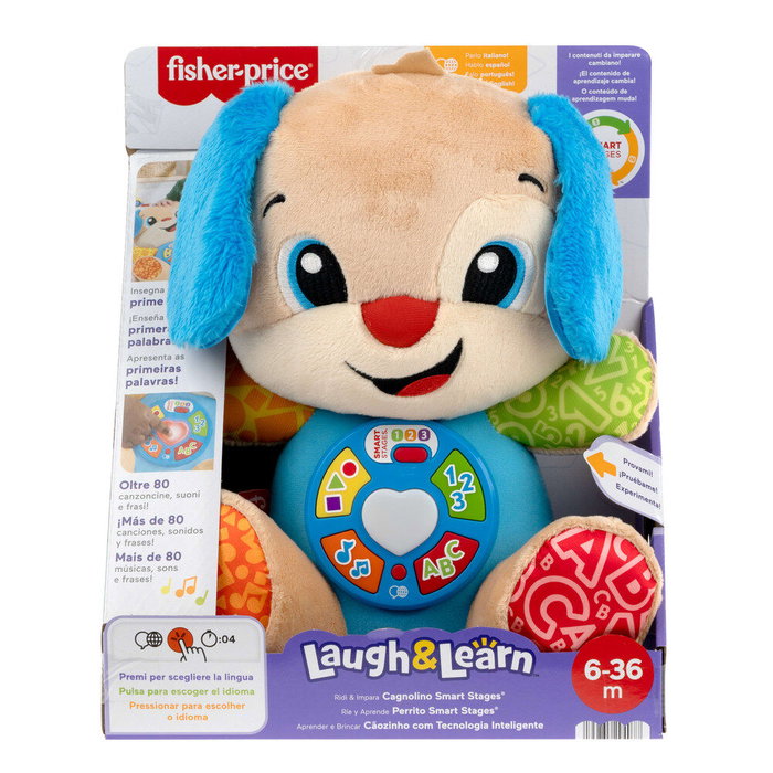 Fisher-Price Peluche Perrito Ríe y Aprende con Smart Stages
