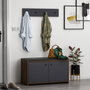 Hanah Home Zen - Anthracite Zapatero de Diseño Escandinavo en Color Antracita con Amplio Almacenamiento y Colgador