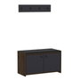 Hanah Home Zen - Anthracite Zapatero de Diseño Escandinavo en Color Antracita con Amplio Almacenamiento y Colgador