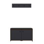 Hanah Home Zen - Anthracite Zapatero de Diseño Escandinavo en Color Antracita con Amplio Almacenamiento y Colgador